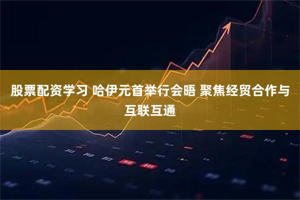 股票配资学习 哈伊元首举行会晤 聚焦经贸合作与互联互通